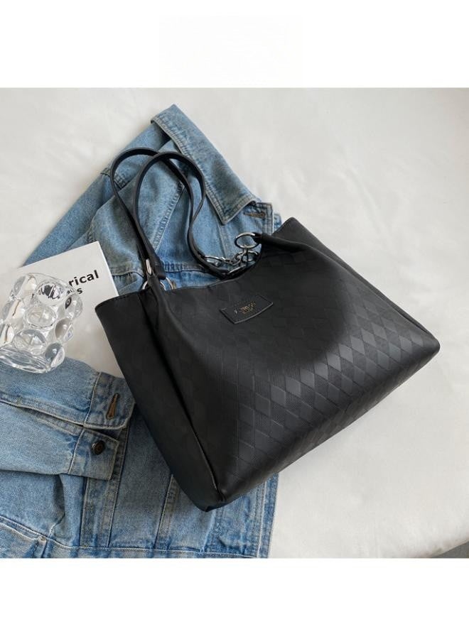 دبليو أيه أو كي أن جديد أنيق حقيبة الكتف ، قدرة كبيرة المسافر رسول حقيبة يد ، حقيبة يد مريحة الجامعية رسول حقيبة ( أسود ) - Image 4