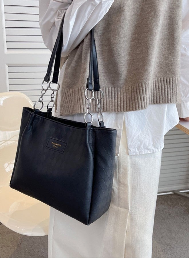 دبليو أيه أو كي أن جديد أنيق حقيبة الكتف ، قدرة كبيرة المسافر رسول حقيبة يد ، حقيبة يد مريحة الجامعية رسول حقيبة ( أسود ) - Image 2