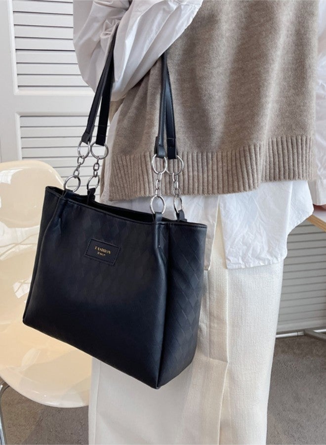 دبليو أيه أو كي أن جديد أنيق حقيبة الكتف ، قدرة كبيرة المسافر رسول حقيبة يد ، حقيبة يد مريحة الجامعية رسول حقيبة ( أسود ) - Image 5