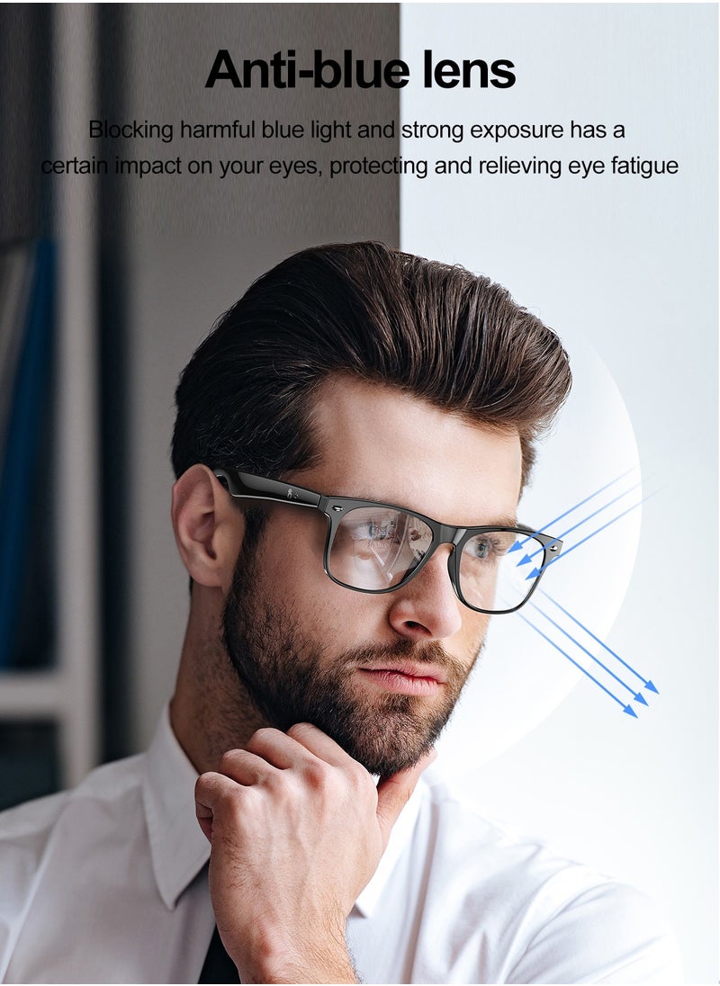 AI Smart Glasses Bluetooth Audio Translator – Real-Time Video & Voice Translation, AI Q&A, Sleep Aid, Music Control, Bluetooth Call, IP65 Waterproof, 163 Languages, 22-Hour Battery Life