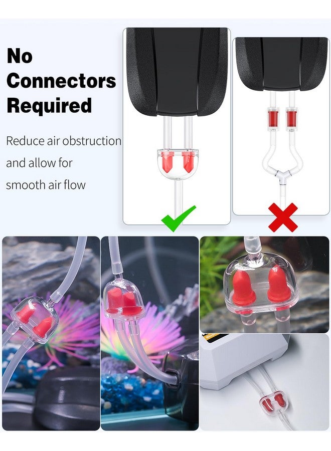Pawfly 2 Pack Aquarium Check Valves Fish Tank Air Pump Valves Plastic 2-Way Non-Return Valves Pump Protectors for Standard 3/16 Inch Airline Tubing Fish Tank Accessories for Aeration Setup - Image 4