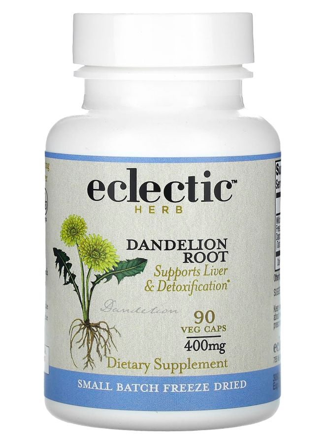 Eclectic Freeze Dried Dandelion Root 400 mg 90 Veg Caps