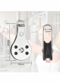 Excefore Pulley Block, 4 Pcs Single Pulley Block,Stainless Steel Pulley Wire Rope Controller Silver Pulley Block  - Image 2