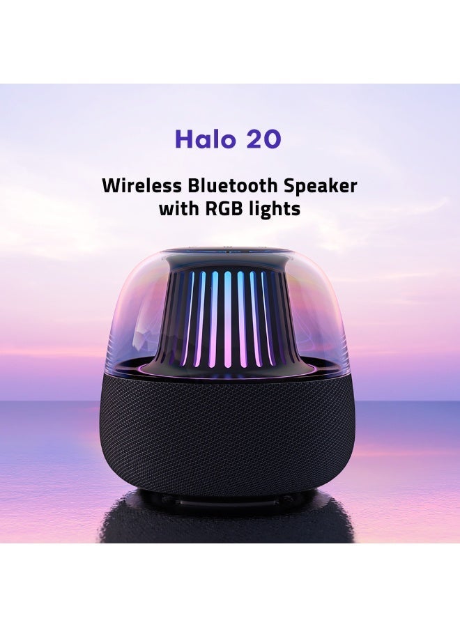 F&D AllWAY Portable Bluetooth Speaker with RGB LED Lighting,TWS Wireless Stereo Pairing, Deep Bass,Bluetooth/AUX/TF Support, APP Control for Home and Party - Image 2