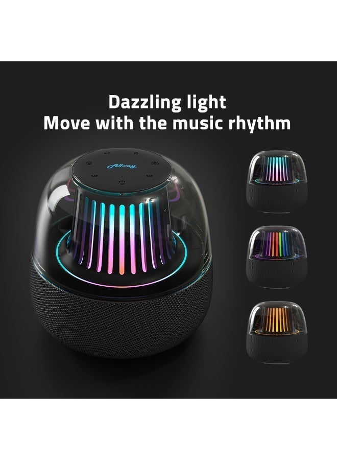 F&D AllWAY Portable Bluetooth Speaker with RGB LED Lighting,TWS Wireless Stereo Pairing, Deep Bass,Bluetooth/AUX/TF Support, APP Control for Home and Party - Image 3