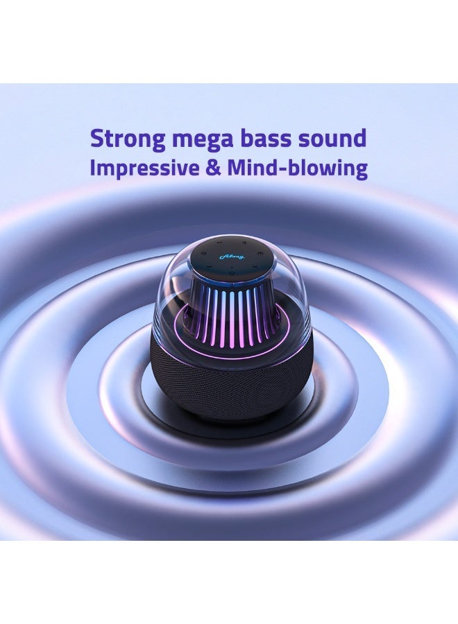 F&D AllWAY Portable Bluetooth Speaker with RGB LED Lighting,TWS Wireless Stereo Pairing, Deep Bass,Bluetooth/AUX/TF Support, APP Control for Home and Party - Image 4