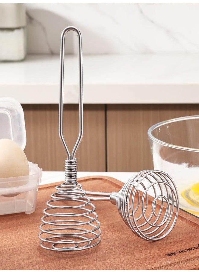 SADMAX Stainless Steel Spiral Whisk Hand Beater – Heavy Duty Spring Coil Blender for Eggs, Milk Froth, Lassi, Coffee, Batter Mixing – Rustproof, Easy Clean, Kitchen & Baking Tool Daily! - Image 3