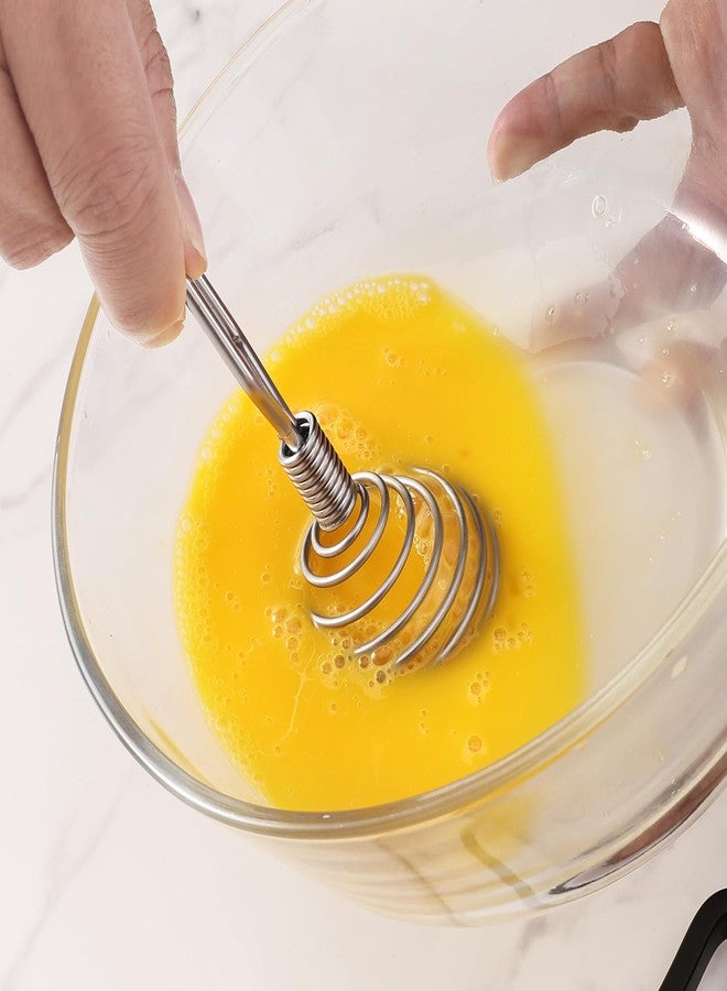 SADMAX Stainless Steel Spiral Whisk Hand Beater – Heavy Duty Spring Coil Blender for Eggs, Milk Froth, Lassi, Coffee, Batter Mixing – Rustproof, Easy Clean, Kitchen & Baking Tool Daily! - Image 2