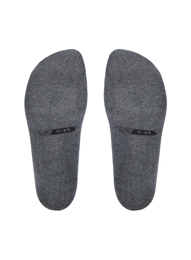 Ampm  Mens Cotton-blended Ankle length Socks (PACK OF 3) Double cushioned Sole, Ultra-Soft touch, Secure Gentle Grip, Reinforced stitch, Skin Friendly - GREY  | Best Price UAE