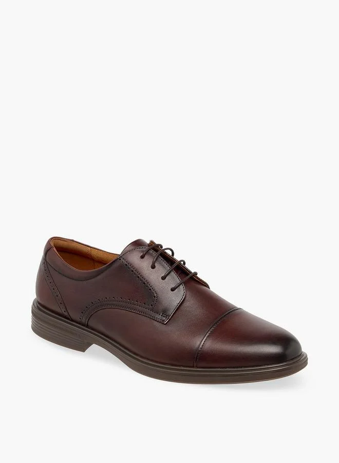لو كونفورت Men Leather Lace-Up Derby Shoes