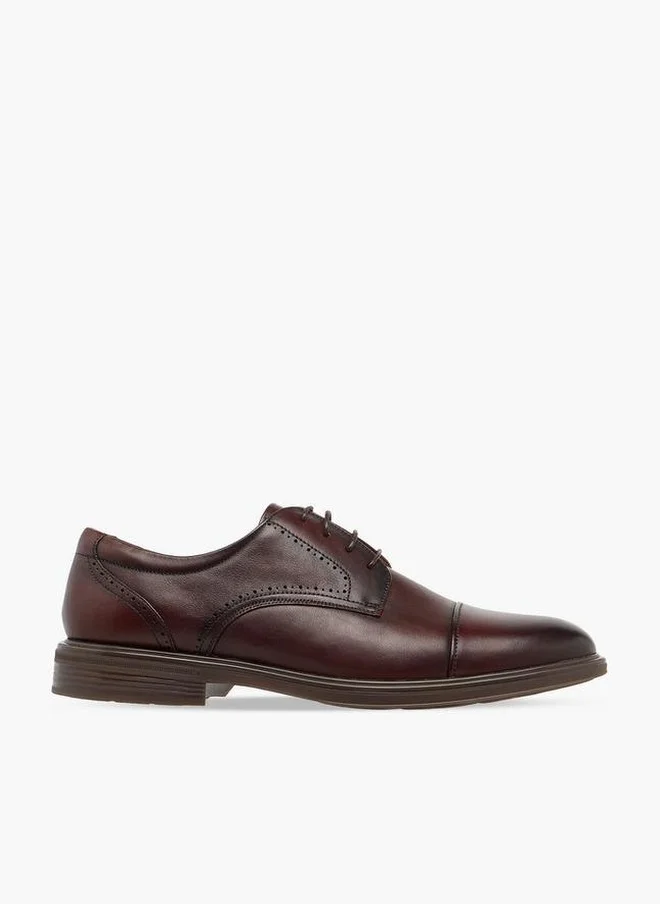 لو كونفورت Men Leather Lace-Up Derby Shoes