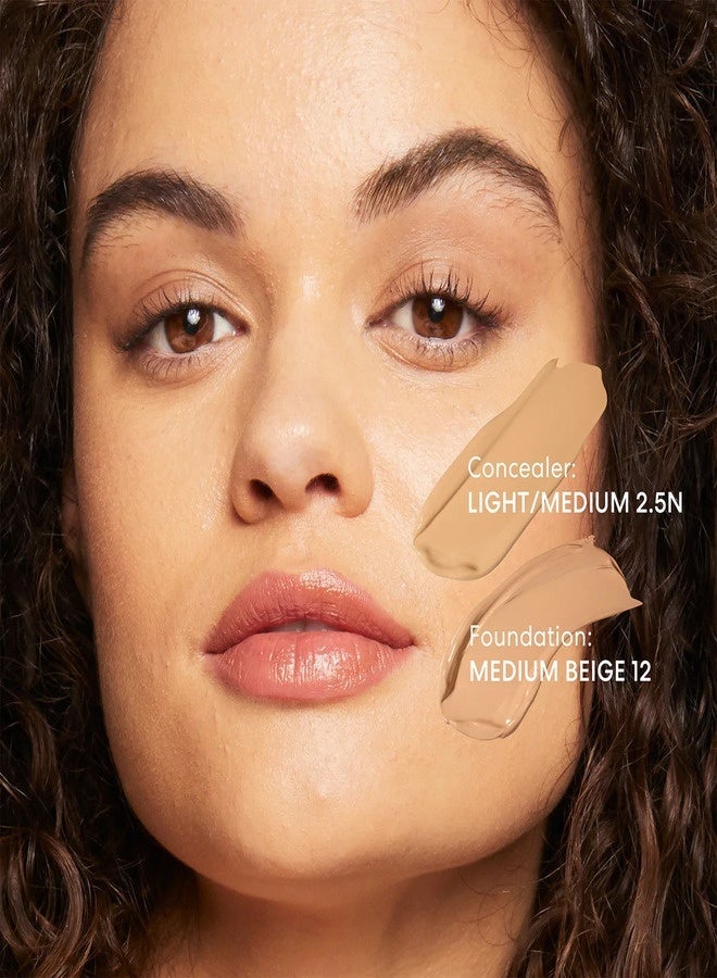 خافي عيوب المعادن السائل الأصلي من bareMinerals - درجة 2.5 فاتح/متوسط ​​| خافي عيوب سائل معدني مرطب ومشرق بتغطية قابلة للبناء ولمسة نهائية طبيعية مشرقة - 6 مل - Image 4
