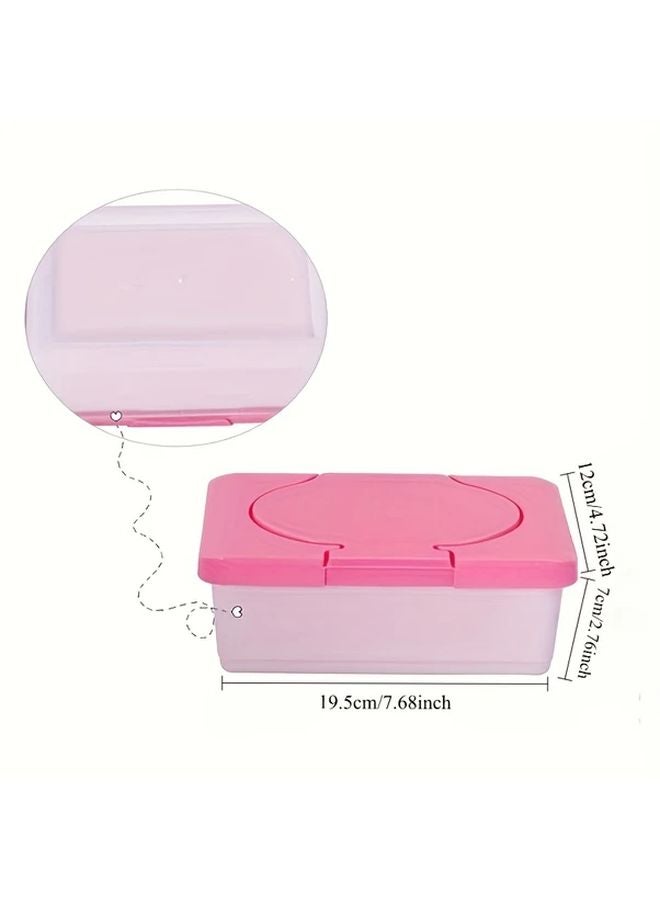 Blue Wet Wipes Dispenser Storage Box Hygienic Lid Holds 80 Wipes For Home Car - Image 4