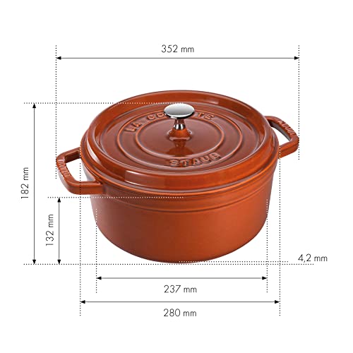 STAUB كوكوت دائرية ستوب 28 سم قرفة - 5.85 لتر - Image 3