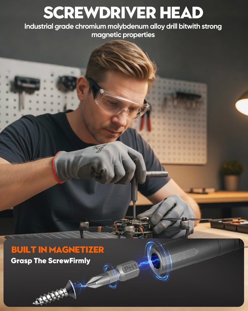 Saker 42-in-1 Magnetic Screwdriver Kit with T Handle Multi-Bit Ratchet Screwdriver Set for Home, Computer, Bicycle, Furniture, DIY Gifts Dark Grey - Image 4