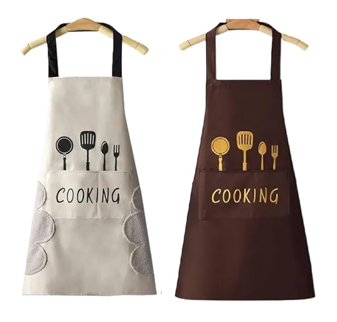 BeFall Kitchen Apron with Hand Wiping Towels, Waterproof, Oilproof, Adjustable Straps, Large Pockets, Durable Cooking Apron for Men & Women – Chef, BBQ, Baking, and Kitchen Essentials - Image 1