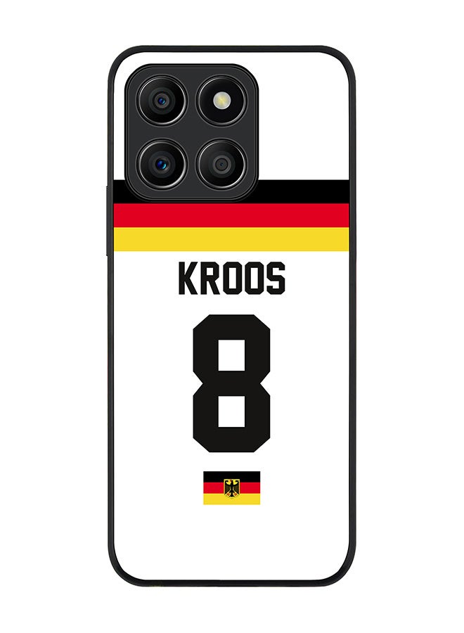 Stylizedd Rugged Black Edge Case for Honor X8b, Slim fit Case Flexible Anti Drop TPU Gel Thin Cover -  Football Team - Germany, Player Name - Kroos - Image 1