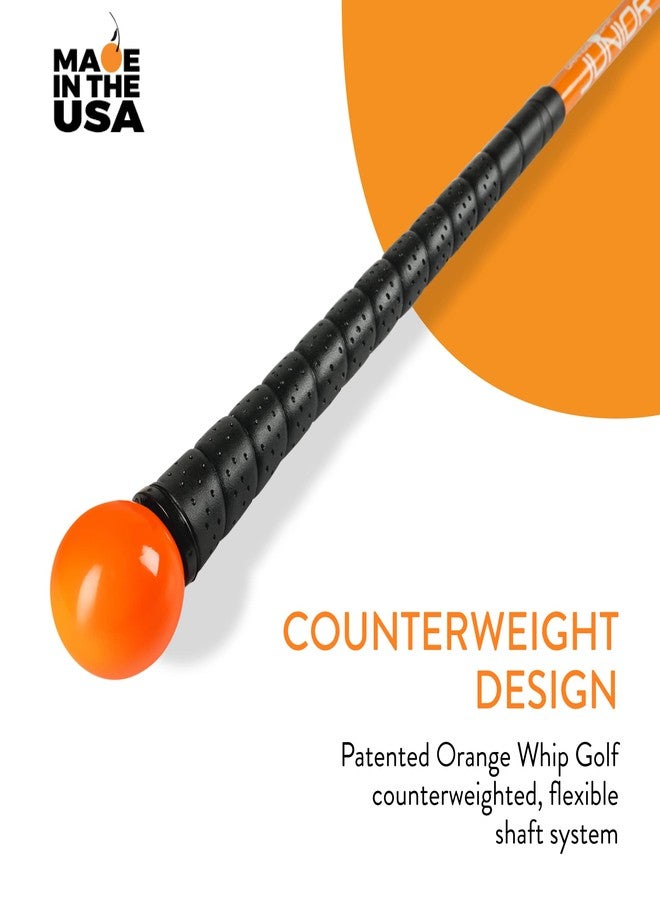 Orange Whip Junior Golf Swing Trainer Aid for Improved Rhythm, Flexibility, Balance, Tempo, Swing Plane, and Strength, Patented and Made in USA, 38" - Image 2
