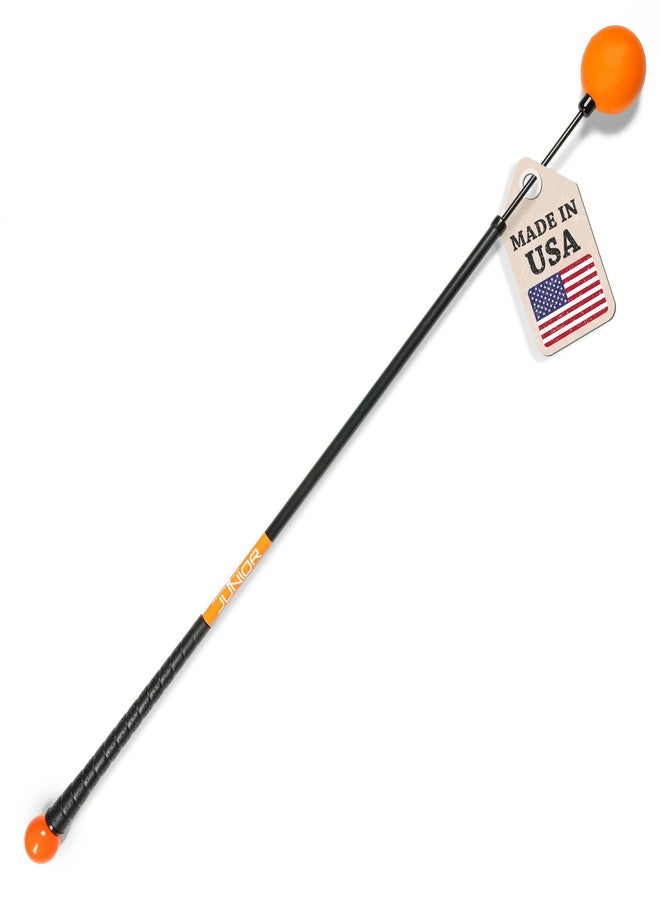 Orange Whip Junior Golf Swing Trainer Aid for Improved Rhythm, Flexibility, Balance, Tempo, Swing Plane, and Strength, Patented and Made in USA, 38" - Image 1