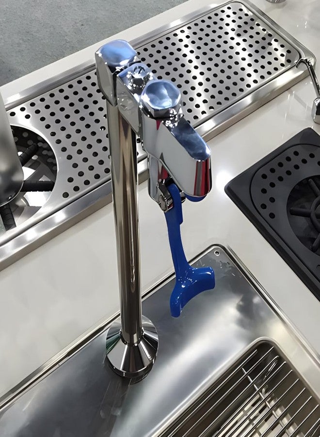 Fdit Push Type Faucet Lever Arm Plastic Water Outlet Putter Rod for Bar Restaurant Hotel Blue - Image 5