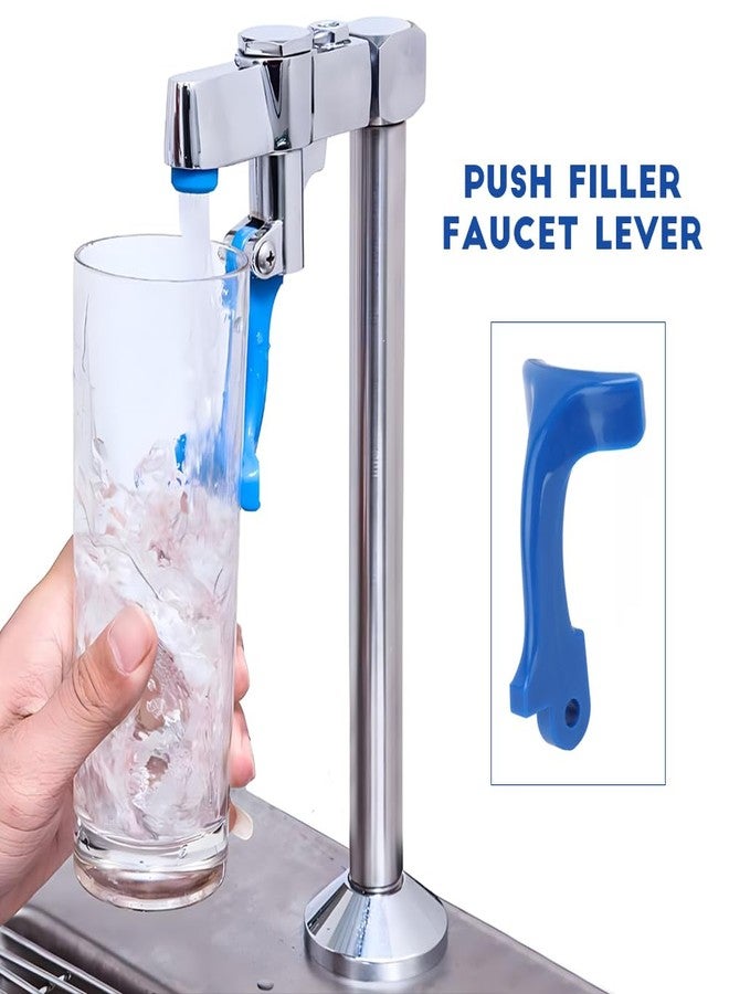 Fdit Push Type Faucet Lever Arm Plastic Water Outlet Putter Rod for Bar Restaurant Hotel Blue - Image 3