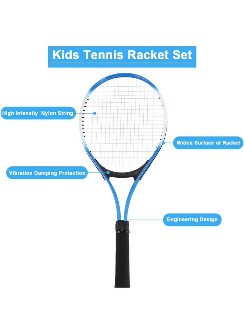 Tennis Racket Tennis Trainer Rebounder Ball Tennis's Racquet Set 2 Player with Base Rope, Super Light Training Tennis's Racquet for Beginner kids Racket Practice 3 Balls Outdoor Home - Image 2