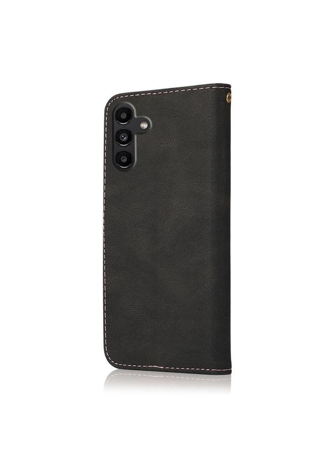 إيروريكس جراب لهاتف Samsung Galaxy A34 مصنوع من الجلد بخياطة ثنائية اللون - Image 3