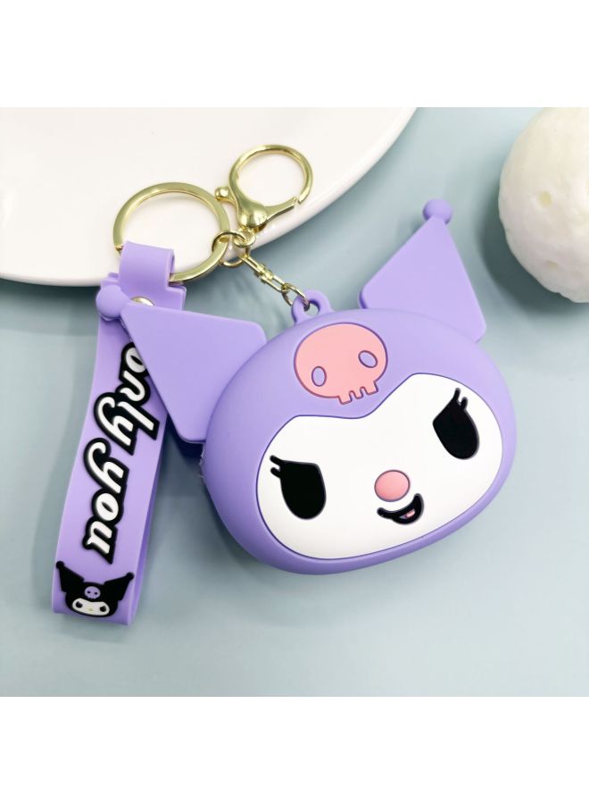 Sanrio Coin Purse Meruti Cartoon Silicone Mini Girls Cute Small Bag Headset Storage Student Handbag-Color:Zero Purse-crayon Shin-chan (leather Cord Style) - Image 3