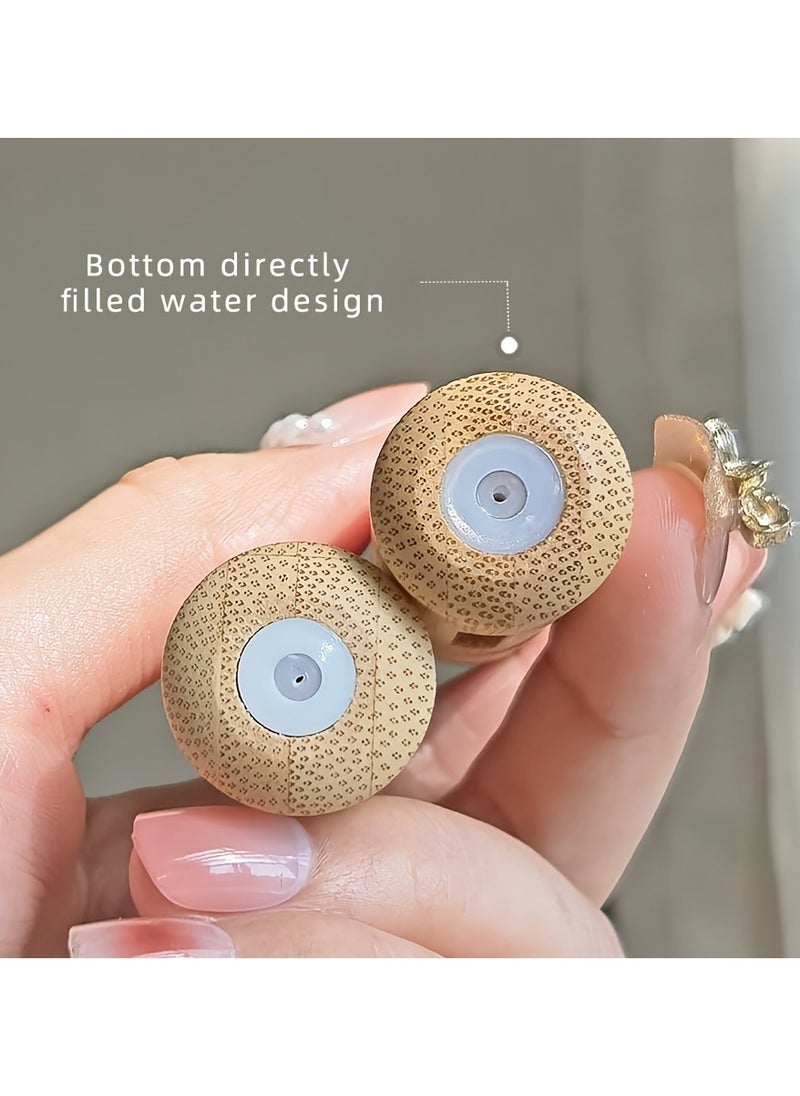 Generic - Bamboo Shell Perfume Atomizer, Refillable Spray Bottle, 8ml Portable Mini Empty Bottles, Luxury Pocket-Sized Fragrance Dispenser With Visible Window, Bottom-Fill Design For Travel & Outdoors - Image 1