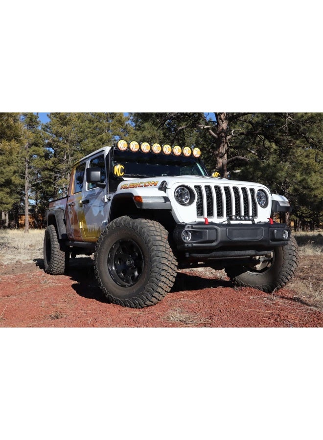 KC غطاء ضوء ناعم KC HiLiTES 5102 مقاس 6 بوصات دائري أصفر على خلفية سوداء بشعار KC - Image 2