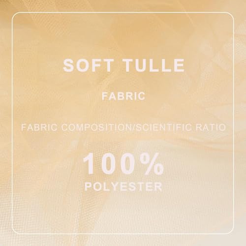 Filloxy Net Fabric Cloth for Multi Purpose Decoration, Parties, Costumes, Gift Packing, Party Decor, Backdrop Material mandap, Pooja Background Ribbon Wedding Decoration (Cream, 2 Meter), Solid - Image 3