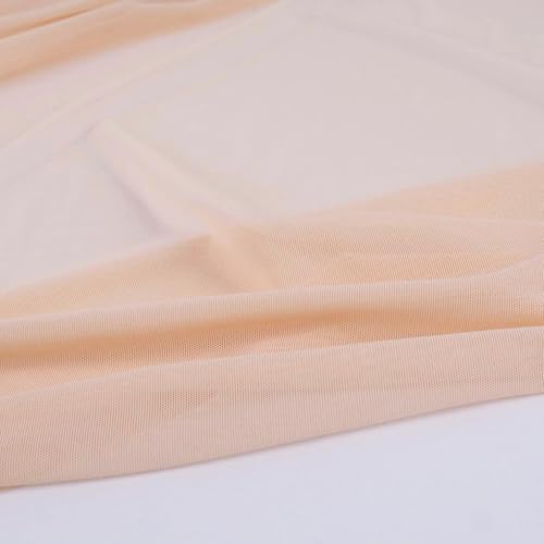 Filloxy Net Fabric Cloth for Multi Purpose Decoration, Parties, Costumes, Gift Packing, Party Decor, Backdrop Material mandap, Pooja Background Ribbon Wedding Decoration (Cream, 2 Meter), Solid - Image 4