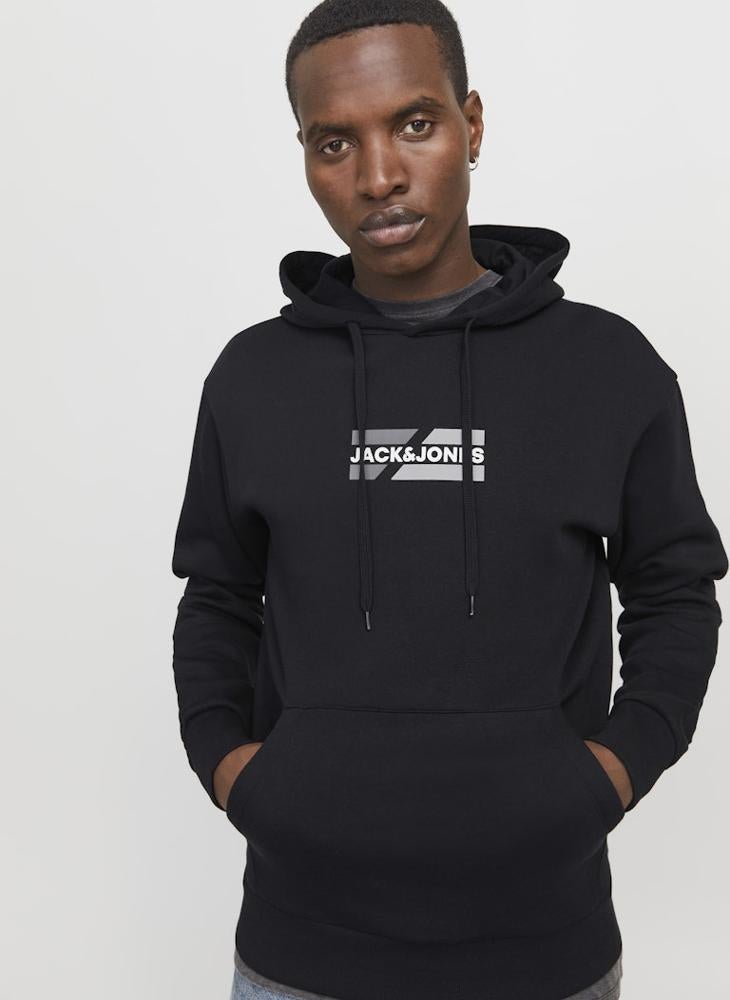 JACK & JONES Logo Print Pull Over Hoodie  - Image 3