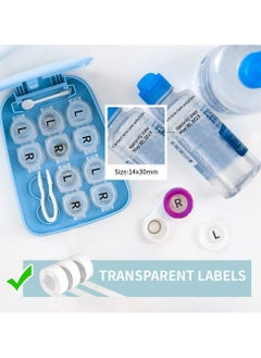 phomemo 3 Rolls Multi-Purpose Square Self-Adhesive Label for D30/ Q30S Label Printer, 14x30mm, 210 Labels/Roll (Transparent)  - Image 3