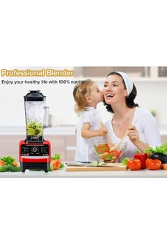 SILVER CREST 15-Speeds Multifunctional Countertop Blender Ice Shaver Food Grinder 2.5L 4500W SC-1589 Black Red  - Image 2