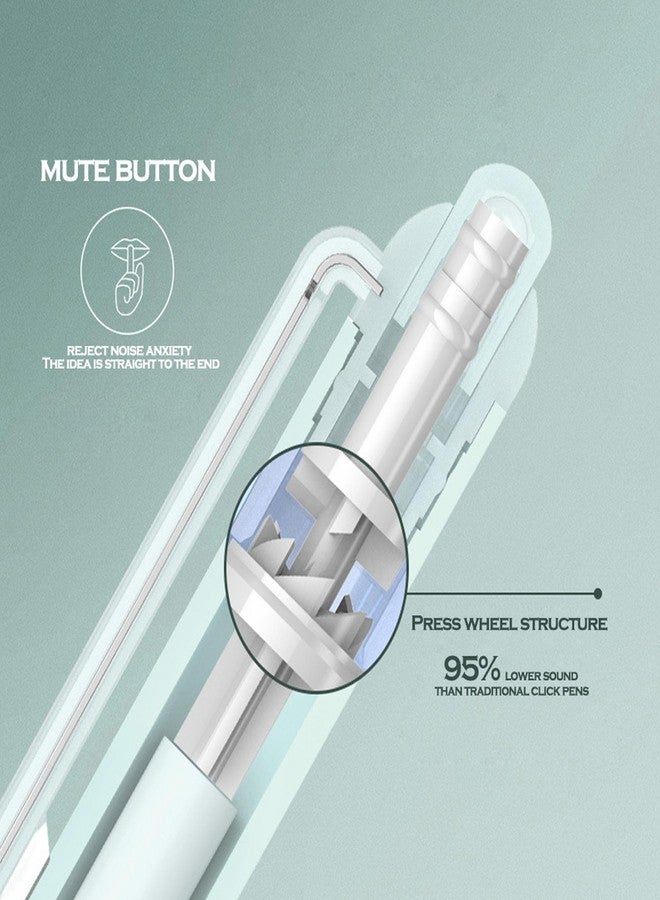 DUNBONG Retractable 0.5mm Porous Point Pen, metal clip, non-slip pen holder, Black ink gel pens, Box of 6 Pens (6) - Image 5