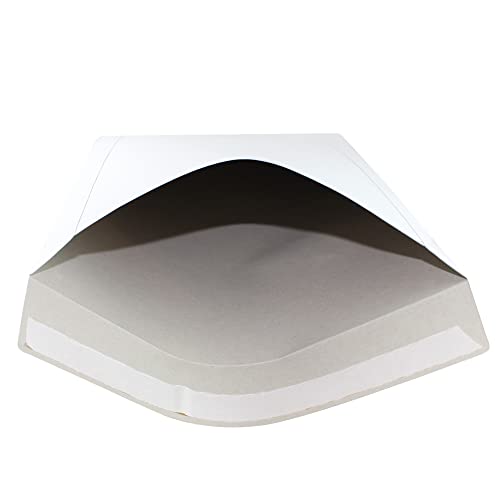 EcoSwift 10 EcoSwift 6 x 8 CD/DVD Photo Mailers Stay Flats White Cardboard Self Seal Envelopes 6x8 - Image 3