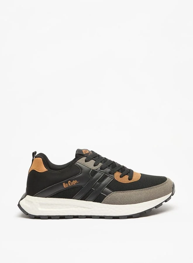 Men's Panelled Lace-Up Low Ankle Sneakers