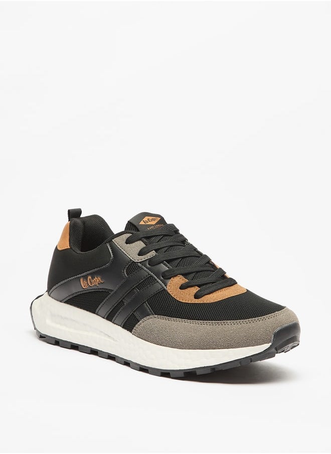 Lee Cooper - Men's Panelled Lace-Up Low Ankle Sneakers - Image 1