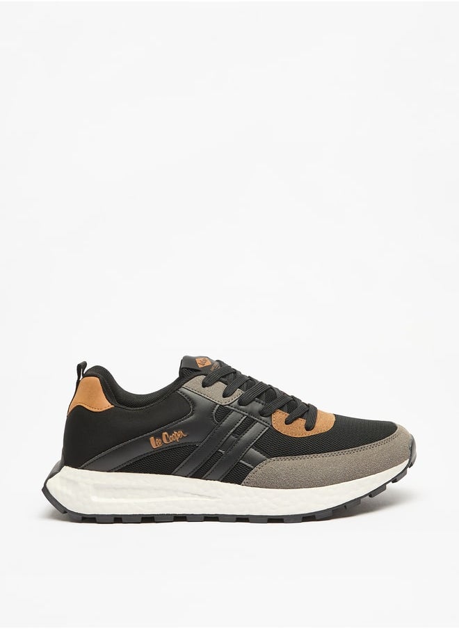 Lee Cooper - Men's Panelled Lace-Up Low Ankle Sneakers - Image 1