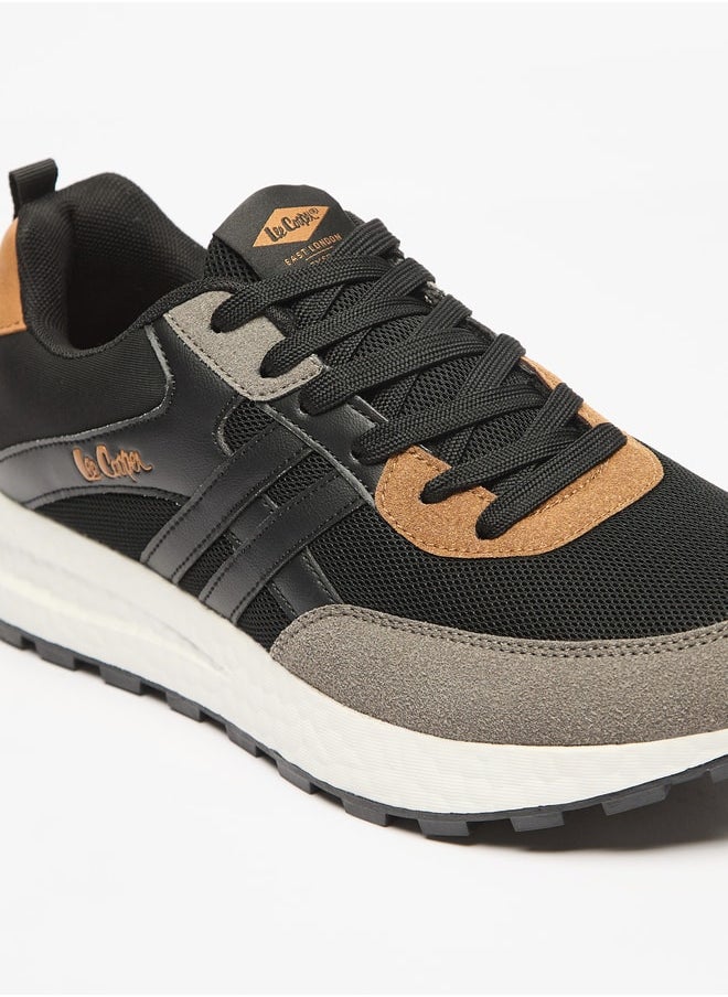 Lee Cooper - Men's Panelled Lace-Up Low Ankle Sneakers - Image 1