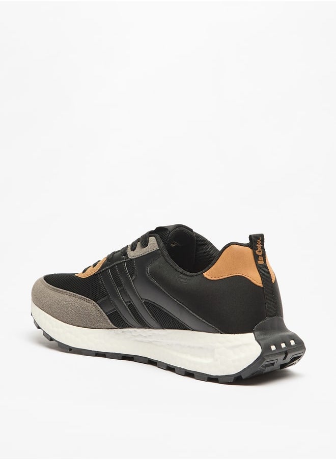 Lee Cooper - Men's Panelled Lace-Up Low Ankle Sneakers - Image 1