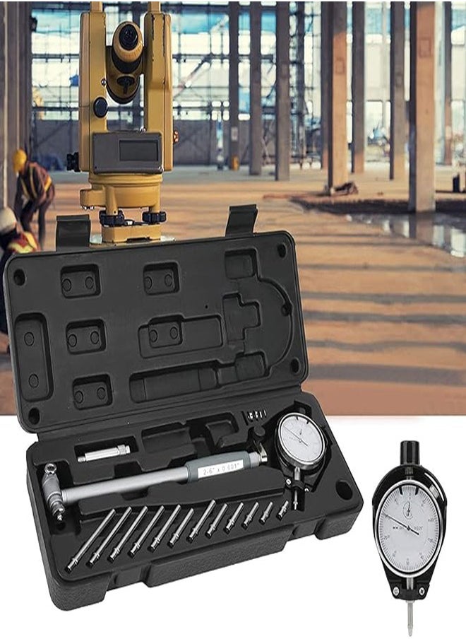 0TO1 TECH - Dial Indicator, Meter Hole Indicator,Engine Cylinder Measuring Tool Kit 50-160/0·01mm, 6Exchangeable Side Head Deep Engine Bore Cylinder Measuring Tool Cylinder Tool Kit - Image 1