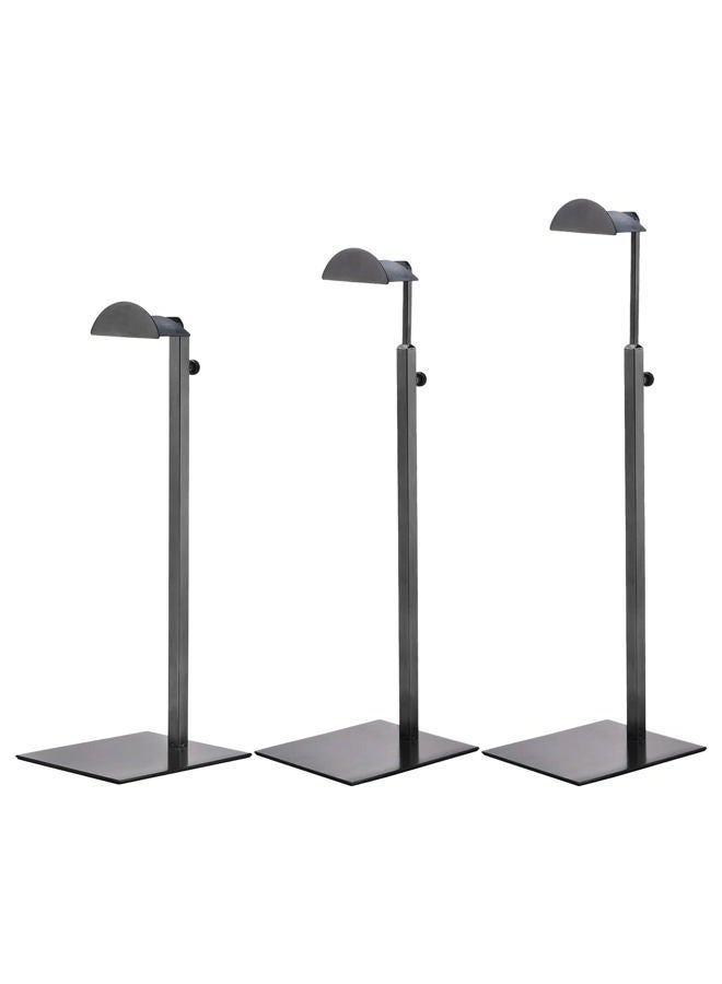 uxcell Purse Display Stand Set 3 Pack Metal Adjustable Handbag Rack Single Hook Holder for Boutique Store - Black - Image 1