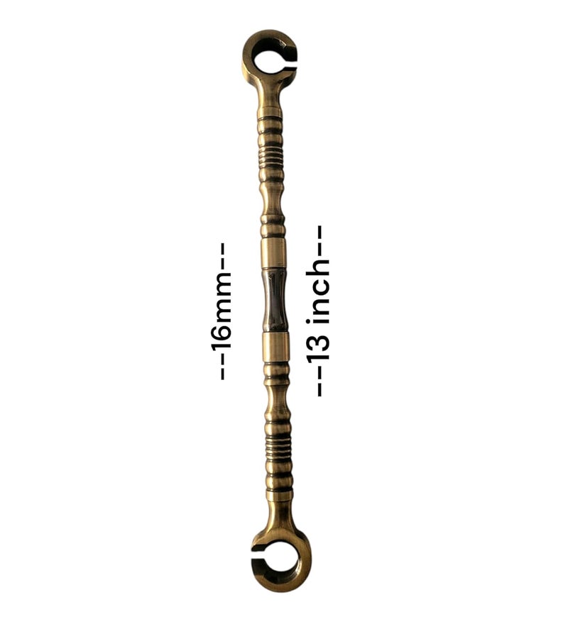 nooks Decorative Brass Finish Swing and Jhula Hookh and Rod 16mm for HammockSwing and Jhula Set of 2 for All Kind of Swing anf jhula for Home and Garden - Image 3