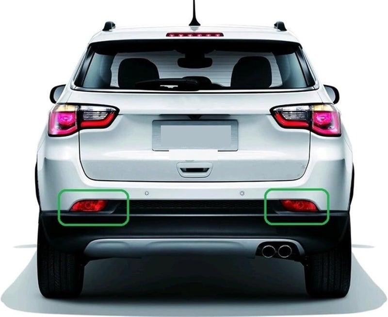 QASULER ABS Chrome Fog Light Lamp Cover for Jeep Compass - Image 5