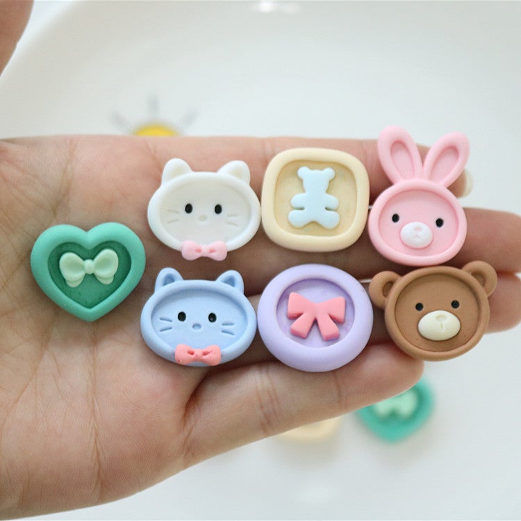Cute Small Plate Creative Diy Cream Glue Mobile Phone Shell Headdress Hairpin Resin Accessories North 4 East 6 - Image 3