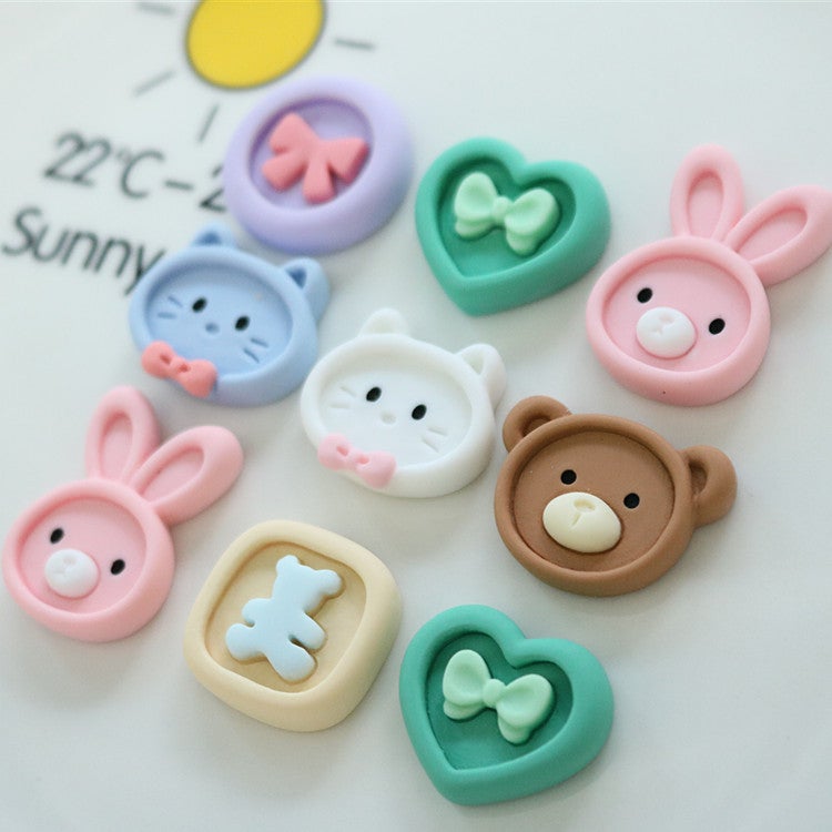 Cute Small Plate Creative Diy Cream Glue Mobile Phone Shell Headdress Hairpin Resin Accessories North 4 East 6 - Image 5