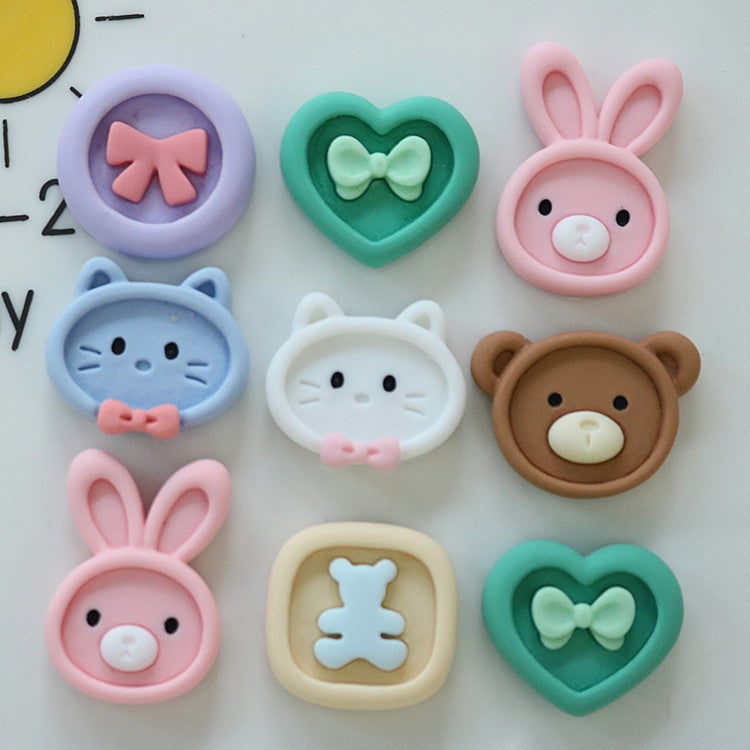 Cute Small Plate Creative Diy Cream Glue Mobile Phone Shell Headdress Hairpin Resin Accessories North 4 East 6 - Image 2