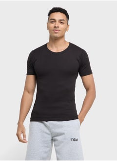 Seventy Five Basics Pack of 3 Ribbed T-Shirt  - Image 4